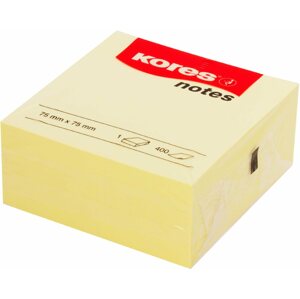 Öntapadós jegyzettömb KORES CUBO 75 x 75, 400 lap, sárga