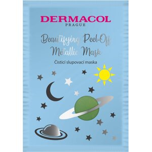 Arcpakolás DERMACOL Beautifying Brightening Peel-Off Metallic Mask - tisztító