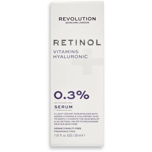 Arcápoló szérum REVOLUTION SKINCARE 0.3% Retinol with Vitamins & Hyaluronic Acid Serum 30 ml