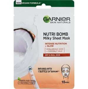 Arcpakolás GARNIER Nutri Bomb +Glow Milky Tissue Mask 32 g