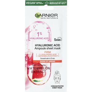 Arcpakolás GARNIER Skin Naturals Ampoule Sheet Mask Hyaluronic Acid and Watermelon Extract 15 g