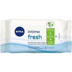 Nedves törlőkendő NIVEA Intimo Cleansing Wipes Fresh 15 db