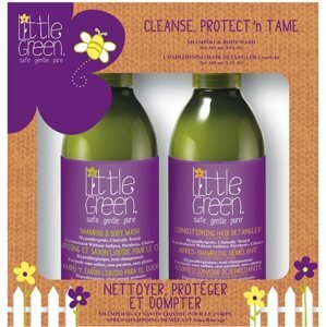 Hajápoló szett LITTLE GREEN Kids Cleanse, Protect 'n Tame Box ajándékcsomag gyerekeknek 3+