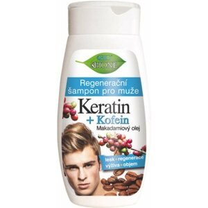Férfi sampon BIONE COSMETICS Bio Keratin + Koffein Regeneráló tápláló sampon férfiaknak 260 ml