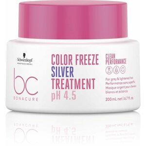 Hajpakolás SCHWARZKOPF Professional BC Bonacure Clean Balance Color Freeze Curl ezüst reflexekkel 200 ml