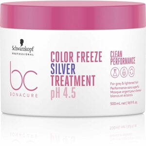 Hajpakolás SCHWARZKOPF Professional BC Bonacure Clean Balance Color Freeze Silver ezüst reflexekkel 500 ml