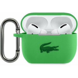 Fülhallgató tok Lacoste Liquid Silicone Glossy Printing Logo Tok az Apple Airpods Próhoz - Green