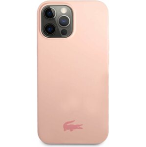 Telefon tok Lacoste Liquid Silicone Glossy Printing Logo Tok az Apple iPhone 13 Pro Max készülékhez - Pink