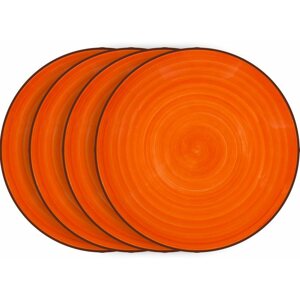Tányérkészlet LAMART Desszert tányér készlet 4 db narancssárga LT9057 HAPPY