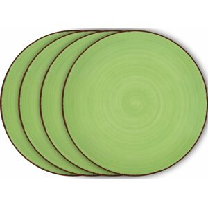 Tányérkészlet LAMART Desszert tányér készlet 4 db zöld LT9061 HAPPY