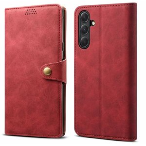 Pouzdro na mobil Lenuo Leather flipové pouzdro pro Samsung Galaxy A34 5G, červená