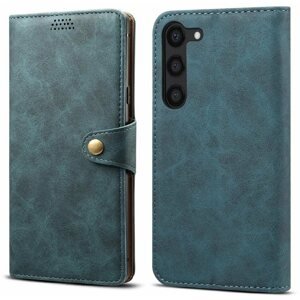 Pouzdro na mobil Lenuo Leather flipové pouzdro pro Samsung Galaxy S23, modrá