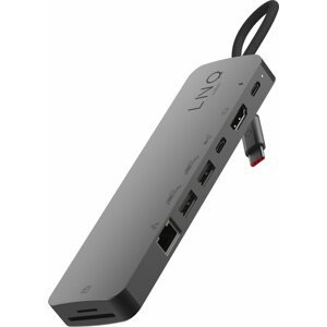 Port replikátor LINQ Pro Studio USB-C 10Gbps Multiport Hub with PD, 4K HDMI, NVMe M2 SSD, SD4.0 Card Reader and 2.5G