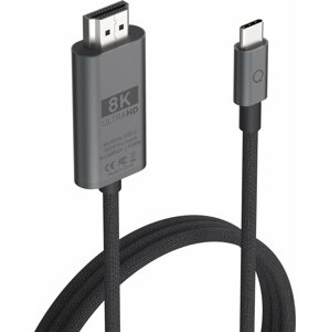 Videokábel LINQ 8K/60Hz USB-C to HDMI Pro Cable 2m - Space Grey