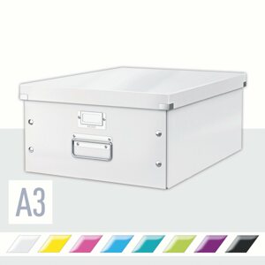 Archiváló doboz Leitz WOW  Click-N-Store A3 36.9 x 20 x 48.2 cm, fehér