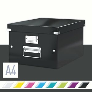 Archiváló doboz Leitz WOW Click-N-Store A4 28.1 x 20 x 37 cm, fekete