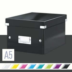 Archiváló doboz Leitz WOW Click-N-Store A5 22 x 16 x 28.2 cm, fekete