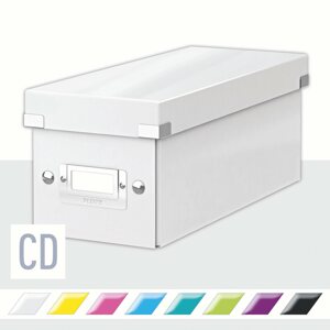 Archiváló doboz Leitz WOW Click & Store  CD, 14.3 x 13.6 x 35.2 cm, fehér