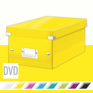 Archiváló doboz Leitz WOW Click & Store DVD 20.6 x 14.7 x 35.2 cm, sárga