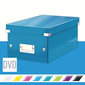 Archiváló doboz Leitz WOW Click & Store DVD 20.6 x 14.7 x 35.2 cm, kék