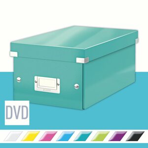 Archiváló doboz Leitz WOW Click & Store DVD 20.6 x 14.7 x 35.2 cm, jégkék
