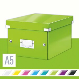 Archiváló doboz Leitz WOW Click & Store A5 22 x 16 x 28.2 cm, zöld