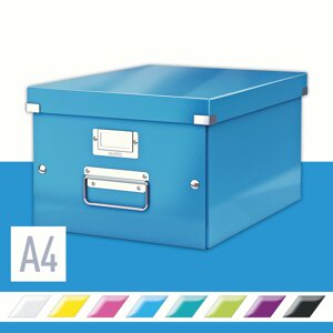 Archiváló doboz Leitz WOW Click & Store A4 28.1 x 20 x 37 cm, kék