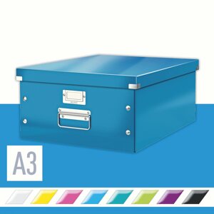 Archiváló doboz Leitz WOW Click & Store A3 36.9 x 20 x 48.2 cm, kék