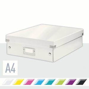 Archiváló doboz Leitz WOW Click & Store A4 28.1 x 10 x 37 cm, fehér