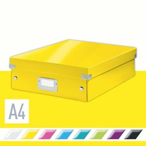 Archiváló doboz Leitz WOW Click & Store A4 28.1 x 10 x 37 cm, sárga