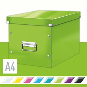 Archiváló doboz Leitz WOW Click & Store A4 32 x 31 x 36 cm, zöld