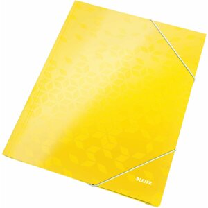 Iratrendező mappa Leitz WOW A4 gumiszalaggal, sárga