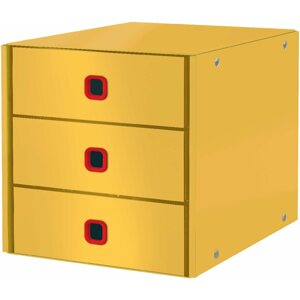Fiókos doboz Leitz Cosy Click & Store, 3 részes, sárga