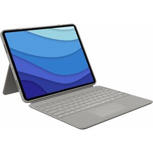 Billentyűzet Logitech Combo Touch az iPad Pro 12.9" (5. generációs) tablethez, homokszín - UK