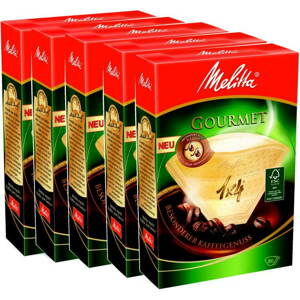 Kávéfilter Melitta Gourmet kávéfilter 1x4/80, 3 + 2 csomag