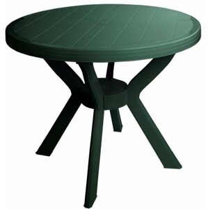 Kerti asztal MEGA PLAST MEZZO O Asztal 90 cm, sötétzöld, PP