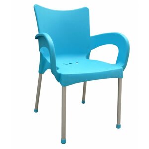 Kerti szék MEGAPLAST SMART műanyag, AL láb, türkiz