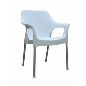 Kerti szék MEGAPLAST URBAN műanyag, AL láb, fehér