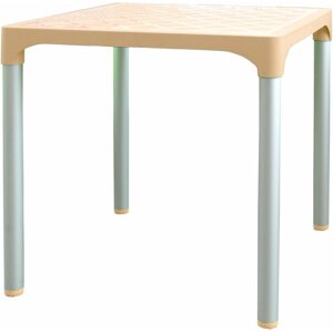 Kerti asztal MEGAPLAST VIVA 72×72×72 cm, AL lábak, krém