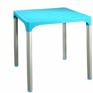 Kerti asztal MEGAPLAST VIVA 72×72×72 cm, AL lábak, türkiz