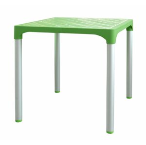 Kerti asztal MEGAPLAST VIVA 72×72×72 cm, AL lábak, zöld