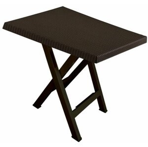 Kerti asztal MEGA PLAST Összecsukható kerti asztal LEO, wenge 70 cm
