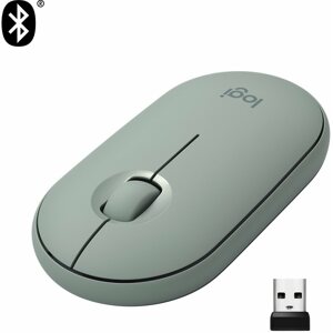 Egér Logitech Pebble M350 Wireless Mouse, eukaliptusz