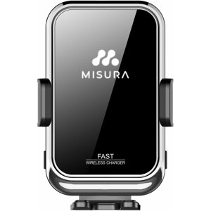 Telefontartó Misura MA04 - Autós telefontartó vezeték nélküli QI.03 töltéssel SILVER