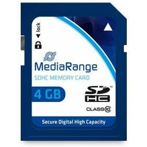 Memóriakártya MEDIARANGE SDHC 4GB 10. osztály