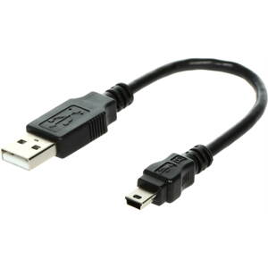 Adatkábel OEM USB A-mini 5-tűs fekete, 0,15 m