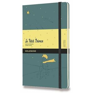 Jegyzetfüzet MOLESKINE Le Petit Prince L, kemény borító, vonalas, zöld