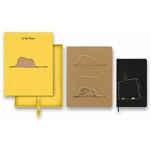 Jegyzetfüzet MOLESKINE Le Petit Prince L, vonalas + Elephant XL, sima füzet