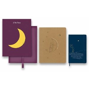 Jegyzetfüzet MOLESKINE Le Petit Prince L, vonalas + Moon XL, sima füzet