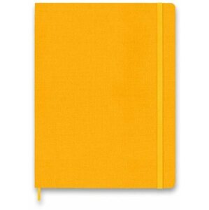 Jegyzetfüzet MOLESKINE Silk XL, kemény borító, vonalas, narancssárga